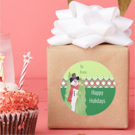 Rood met groen ronde sticker