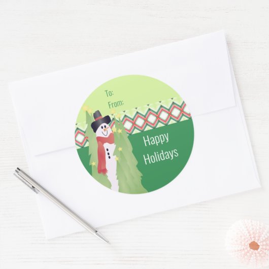 Rood met groen ronde sticker (Envelop)