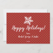 Rood met groene Stippen Meer en meer favoriete ker Feestdagenkaart (Achterkant)