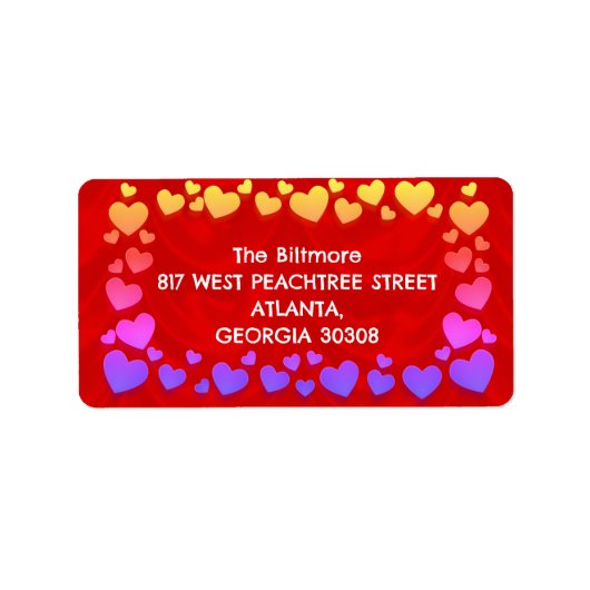Rood met hartlabel etiket (Voorkant)