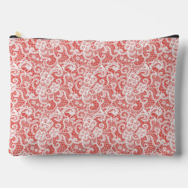 ROOD MET INGEWIKKELDE WITTE KANT LOOK ETUI