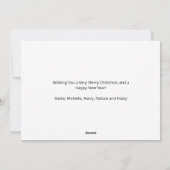 -rood met kerstboomretro feestdagenkaart (Achterkant)