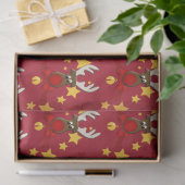 Rood met Kerstmis Rudolph Tissuepapier (Geschenk)