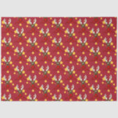 Rood met Kerstmis Rudolph Tissuepapier (Voorkant)