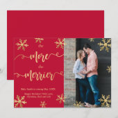 Rood met kerstmis Zwangerschap Aankondiging Kaarte (Voorkant / Achterkant)