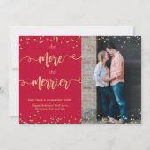 Rood met kerstmis Zwangerschap Aankondiging Kaarte (Voorkant)