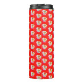 Rood met kleine design erop thermosbeker (Achterkant)
