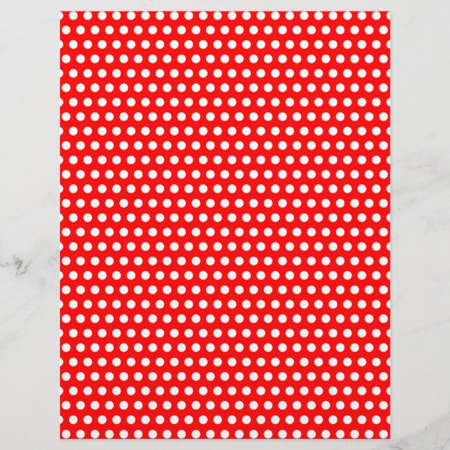 Rood met kleine witte stippen (Voorkant)