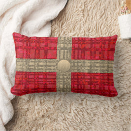 Rood met lint en Button Kussen