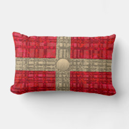 Rood met lint en Button Kussen