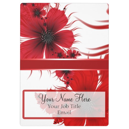 Rood met lintplaat klembord (Achterkant)