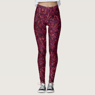 Rood met meerdere krukken, Leggings voor vrouwen