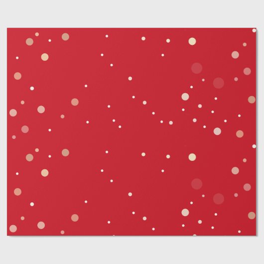 Rood met modern stippenpatroon cadeaupapier (Vlak)