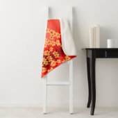 Rood met oranje sherpa deken (In situ)