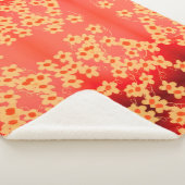 Rood met oranje sherpa deken (3/4)