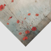 Rood met paraplu en papavers - Decoupage - Tissuepapier (Detail)