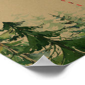 Rood met peilhout Lumberjack Voerraad Poster (Hoek)