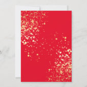 Rood met pekeltje en shine Gold-kerstfeest Kaart (Achterkant)