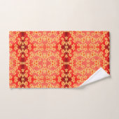 Rood met perzikbloem bad handdoek (Handdoek)