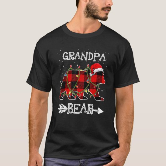 Rood met Plays Grandpa Beer kerstkerstkerstkerstke T-shirt (Voorkant)