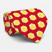 Rood met polyhedrale dobbelstenen stropdas (Opgerold)