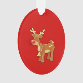 Rood met rode neus ornament
