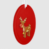 Rood met rode neus ornament (voorkant)