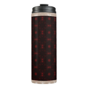 Rood met roomkleurige rand thermosbeker