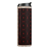 Rood met roomkleurige rand thermosbeker (Gedraaid links)