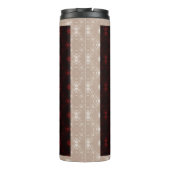 Rood met roomkleurige rand thermosbeker (Achterkant)