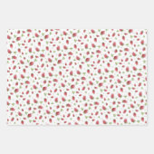 Rood met scheenbeen en aardbeien inpakpapier vel (Voorkant 3)