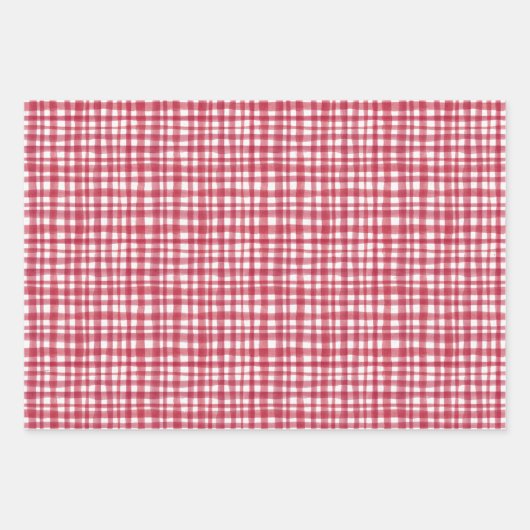 Rood met scheenbeen en aardbeien inpakpapier vel (Voorkant 2)