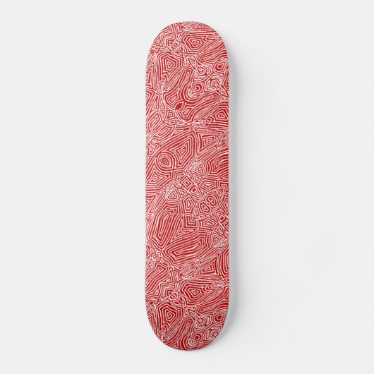 Rood met schijfafdruk persoonlijk skateboard (Voorkant)