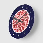 Rood met schijfafdruk ronde klok (Hoek)