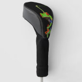 Rood met schildklier golfheadcover (Schuin)