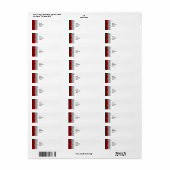 Rood met Silver Tinsel Label (Full Sheet)