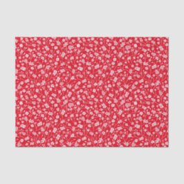 Rood met tiny White Flowers Tissue Paper Tissuepapier
