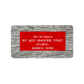 Rood met wit etiket (Voorkant)