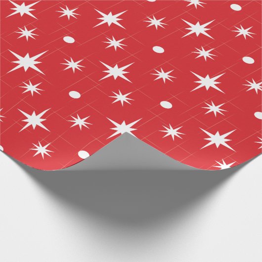 Rood met wit looppapier voor Star-patroonpatronen Cadeaupapier (Hoek)