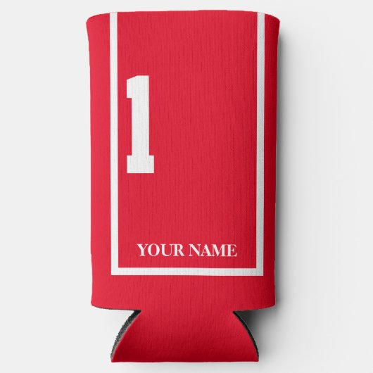 Rood met Wit Paard 1 Zadeldoek Custom Seltzer Blikjeskoeler (Voorkant)