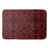 Rood met witte gestippelde randen badmat (Voorkant)