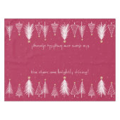 Rood met witte kerstboom tafelkleed (Voorkant (Horizontaal))