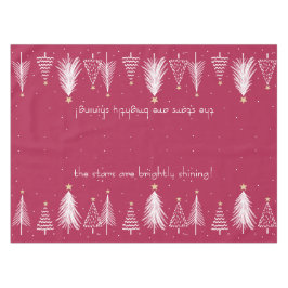 Rood met witte kerstboom tafelkleed