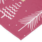 Rood met witte kerstboom tafelkleed (Gekanteld)