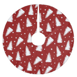 ROOD MET WITTE KERSTBOOMEN KERSTBOOM ROK