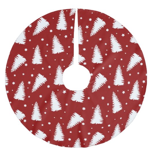 ROOD MET WITTE KERSTBOOMEN KERSTBOOM ROK (Voorkant)