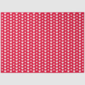 Rood Met Witte Kleine Doodle Harten & Stippen Tissuepapier (Voorkant)