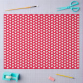 Rood Met Witte Kleine Doodle Liefdeshartjes Tissuepapier (Craft)