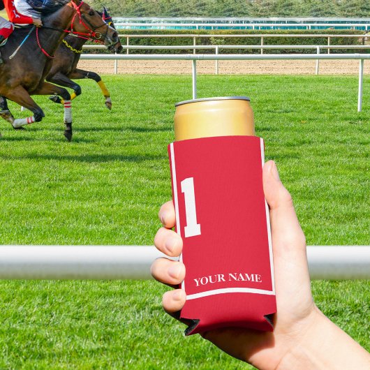Rood met Witte Paard 1 Zadeldek Custom Seltzer Blikjeskoeler
