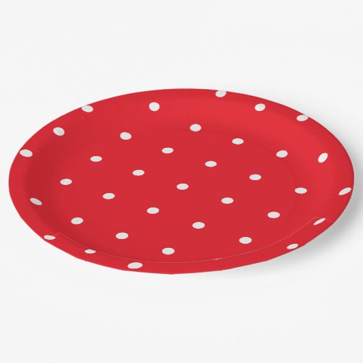 Rood met witte poka dots Bord (Gekanteld)